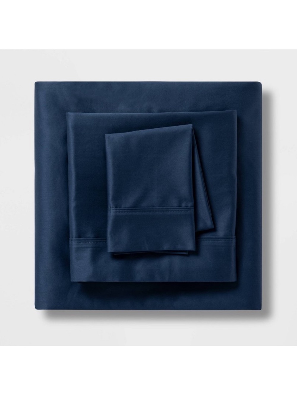 Threshold Metallic Navy Blue Sheet Set 100% Cotton Size of Sheet Set is FULL